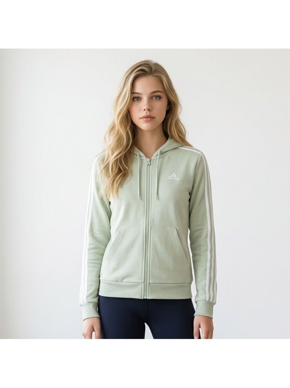 Adidas mint small zip up track hoodie - Picture 1 of 6